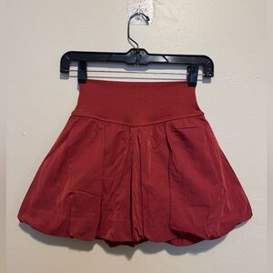 Burgundy bubble Skirt